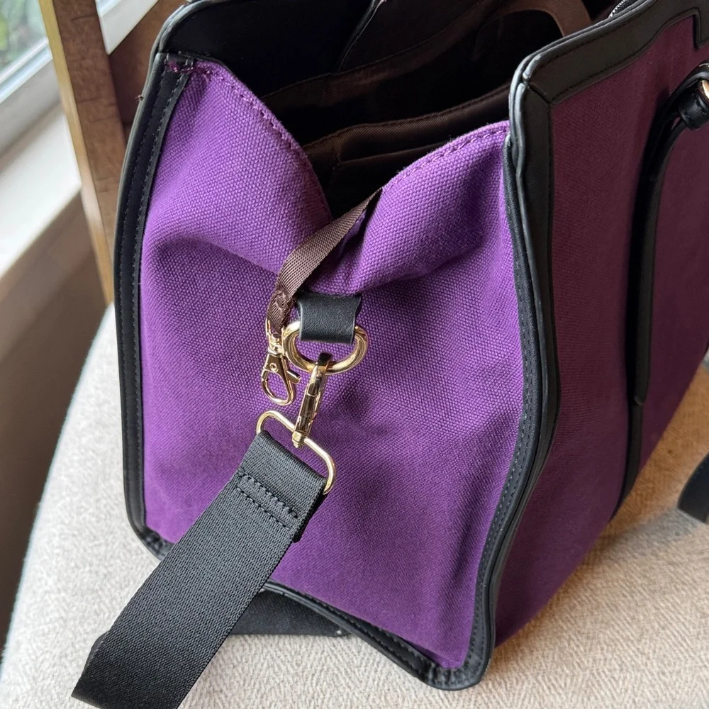 Purple and Black Laptop Bag